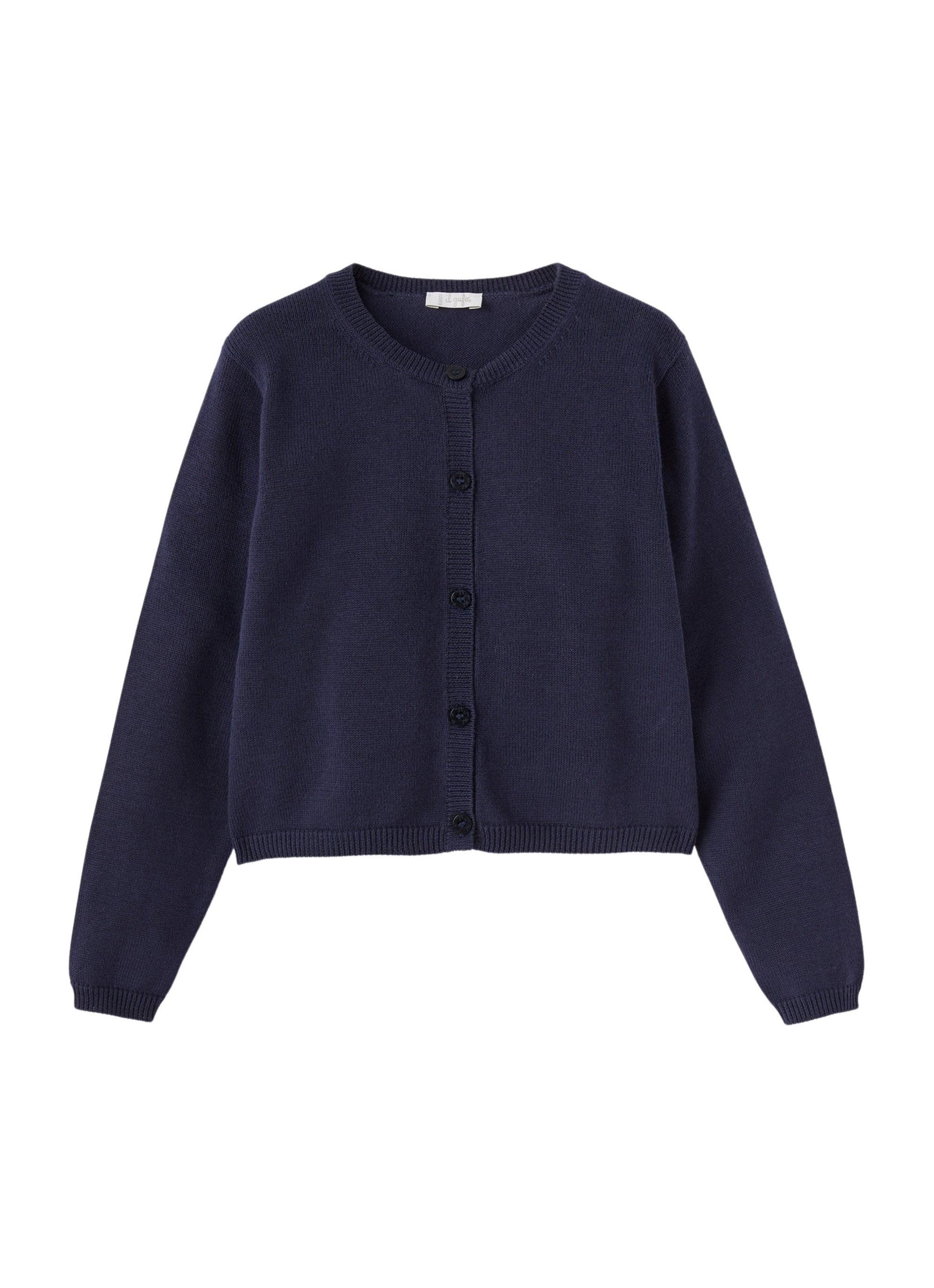 Cardigan in cotone organico blu