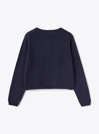 Cardigan in cotone organico blu