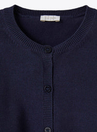 Cardigan in cotone organico blu