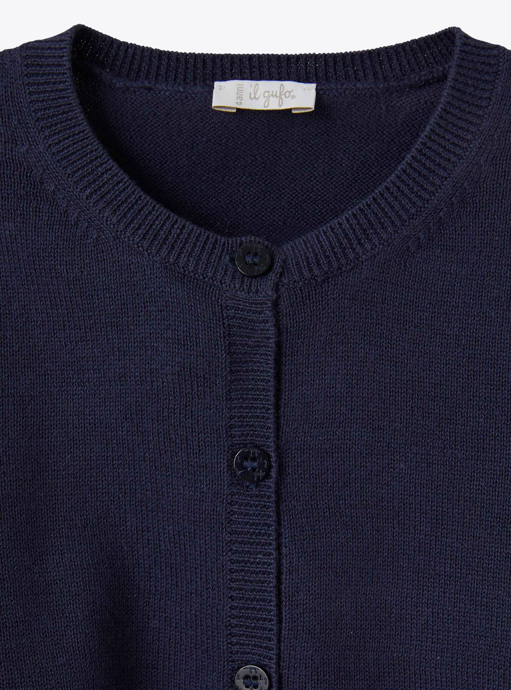 Cardigan in cotone organico blu