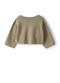 Cardigan in cotone organico con fiocco