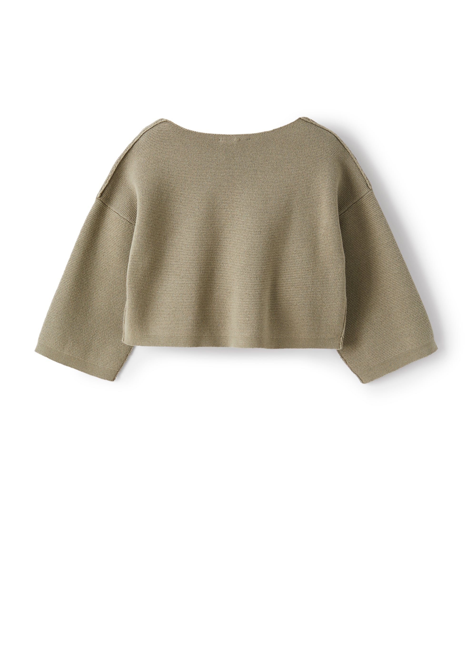Cardigan in cotone organico con fiocco