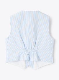 Striped crepe suit jacket - Light Blue