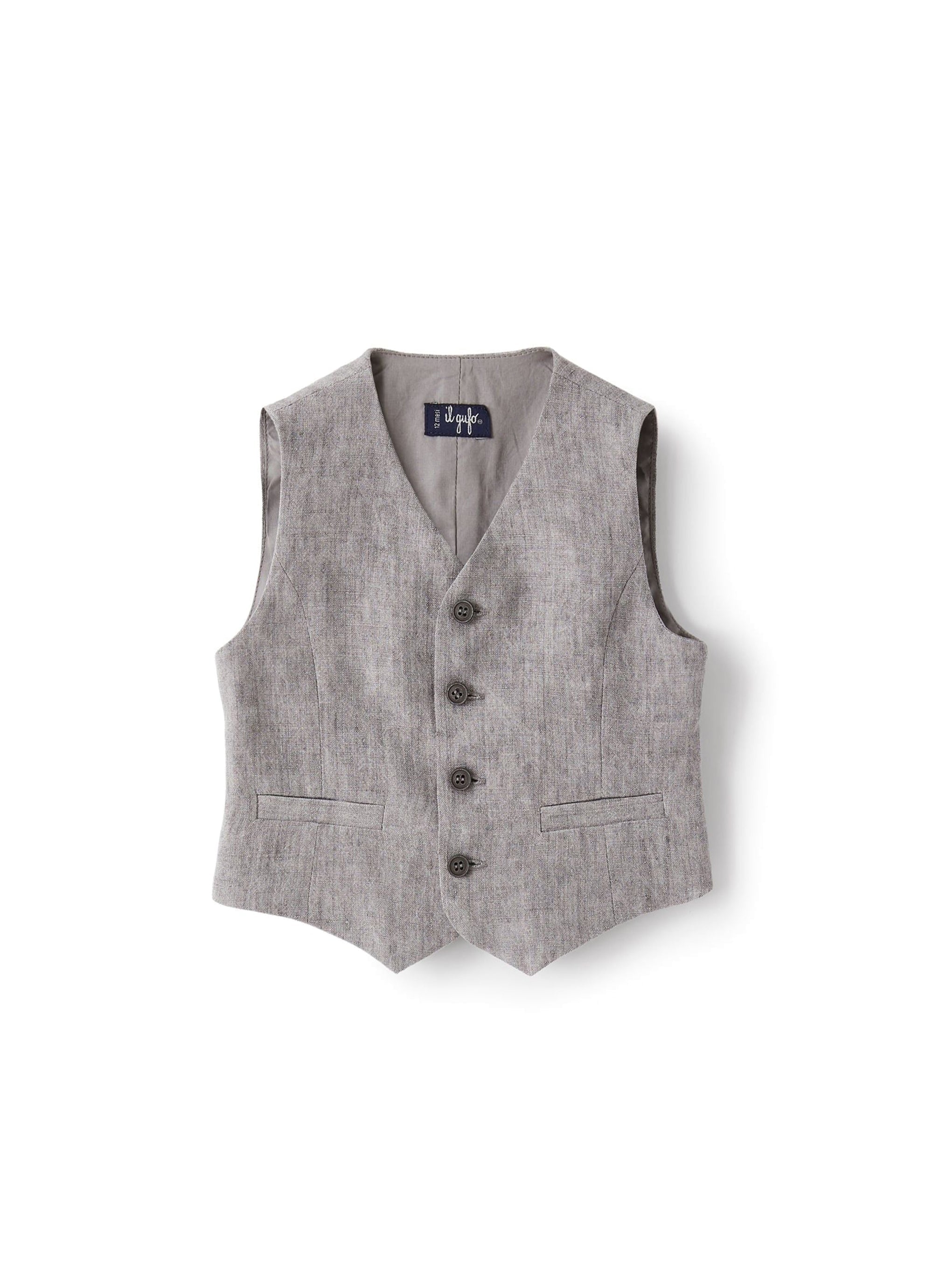 Linen suit jacket - Stone Grey