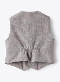 Gilet in lino grigio