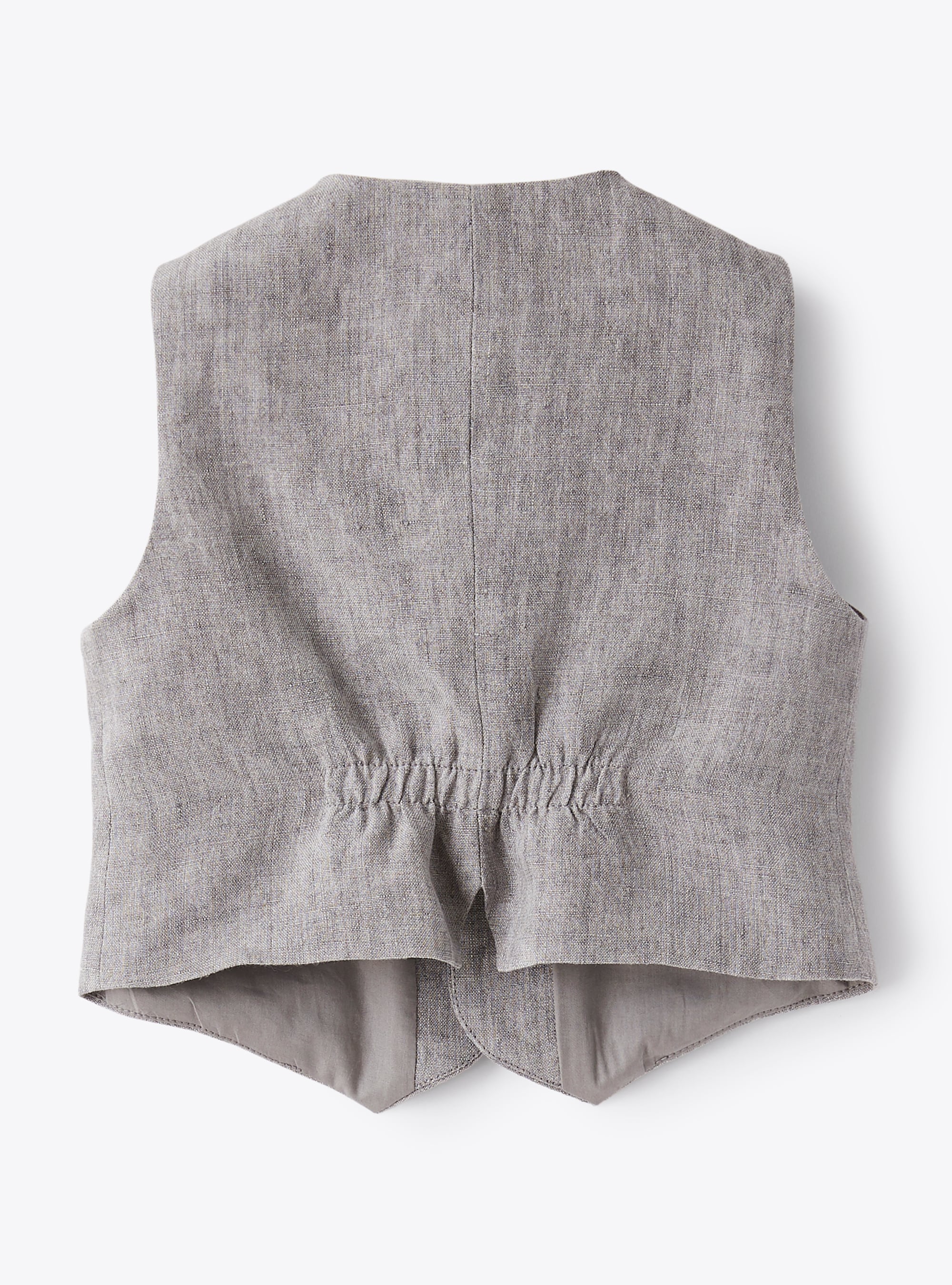 Gilet in lino grigio