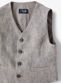 Gilet in lino grigio