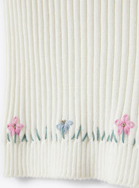 Gilet in cotone organico ricamato
