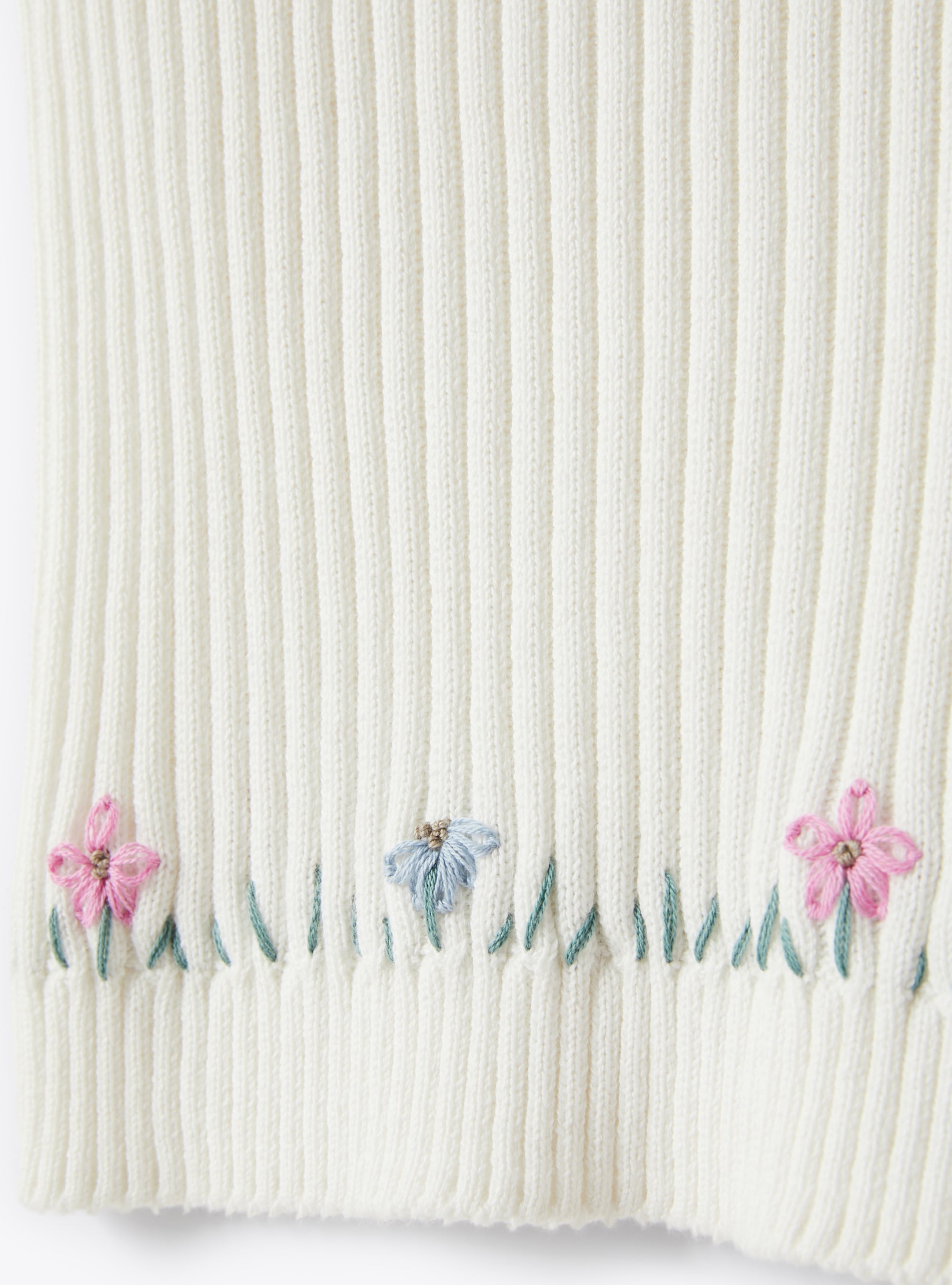 Gilet in cotone organico ricamato