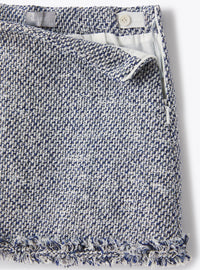 Embossed woven skirt - Electric Blue