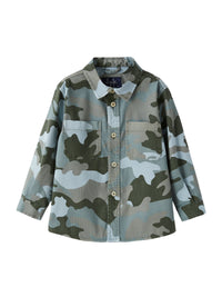 Giacca camicia stampa camouflage