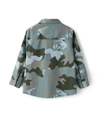 Giacca camicia stampa camouflage