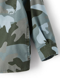 Giacca camicia stampa camouflage