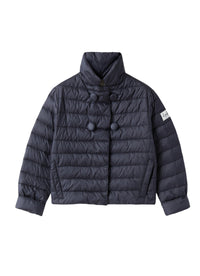 Piumino doppiopetto in nylon blu