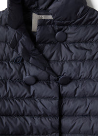 Piumino doppiopetto in nylon blu