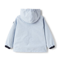 Giacca reversibile in seersucker e nylon