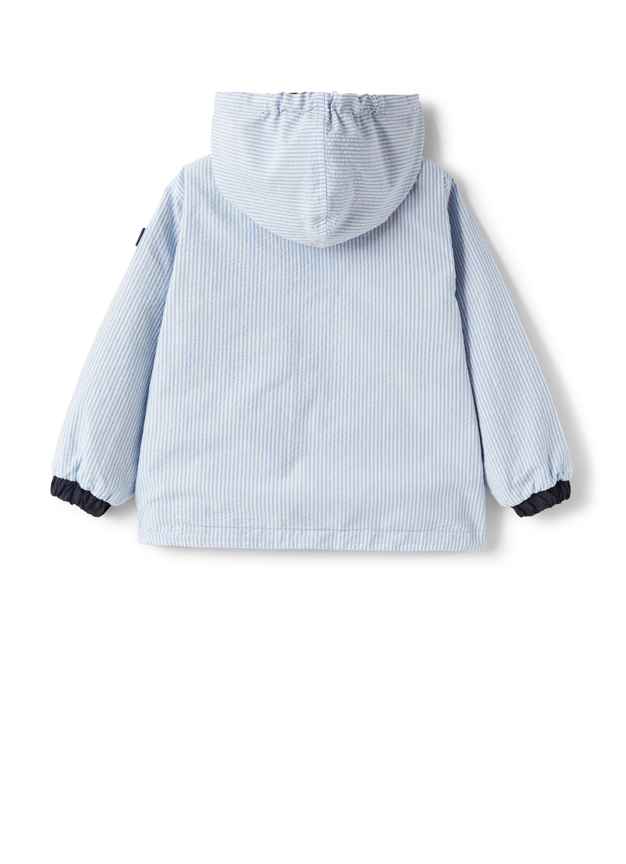 Giacca reversibile in seersucker e nylon