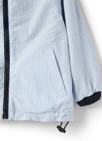 Giacca reversibile in seersucker e nylon