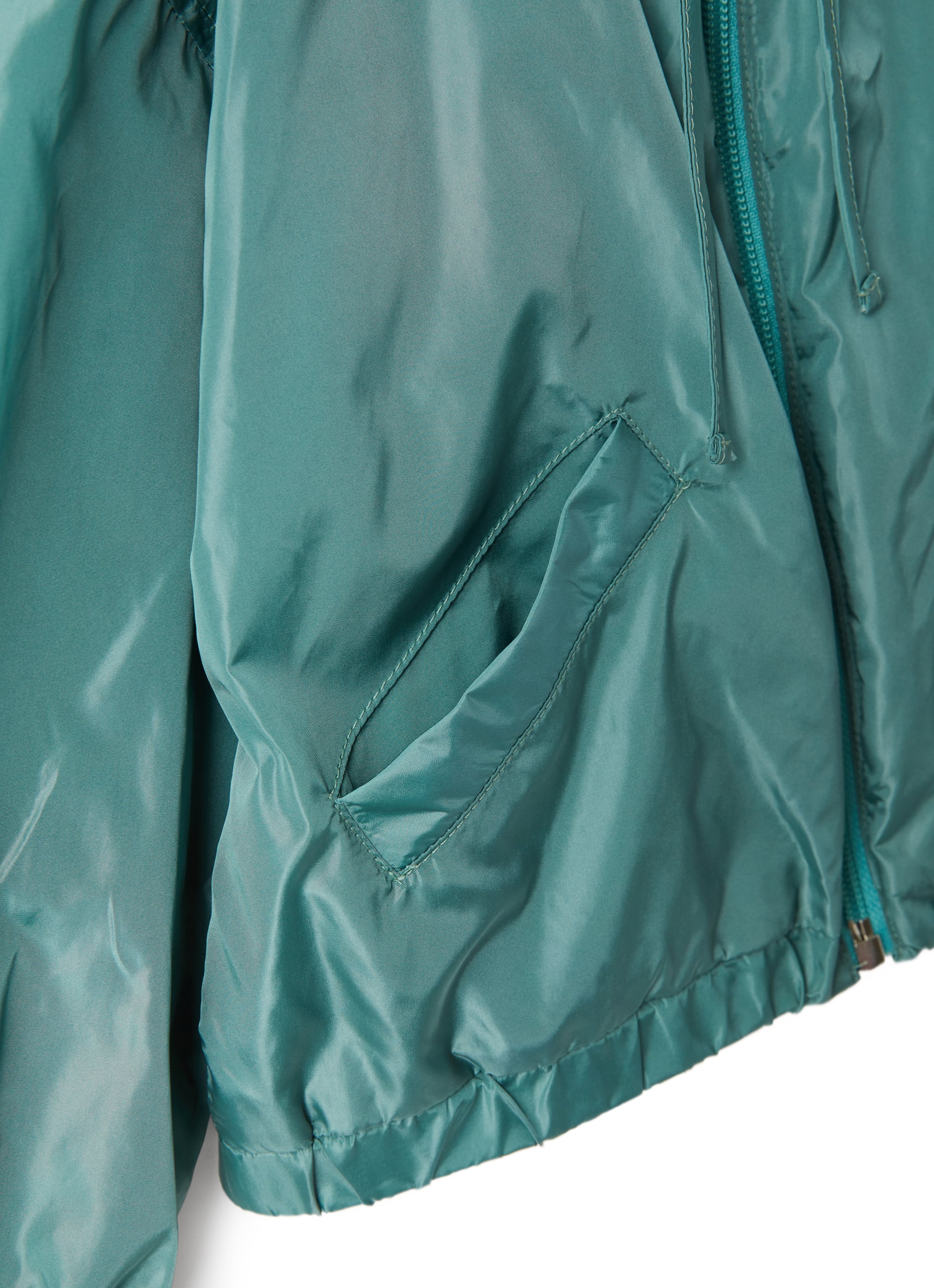 Giacca in nylon taffetà verde