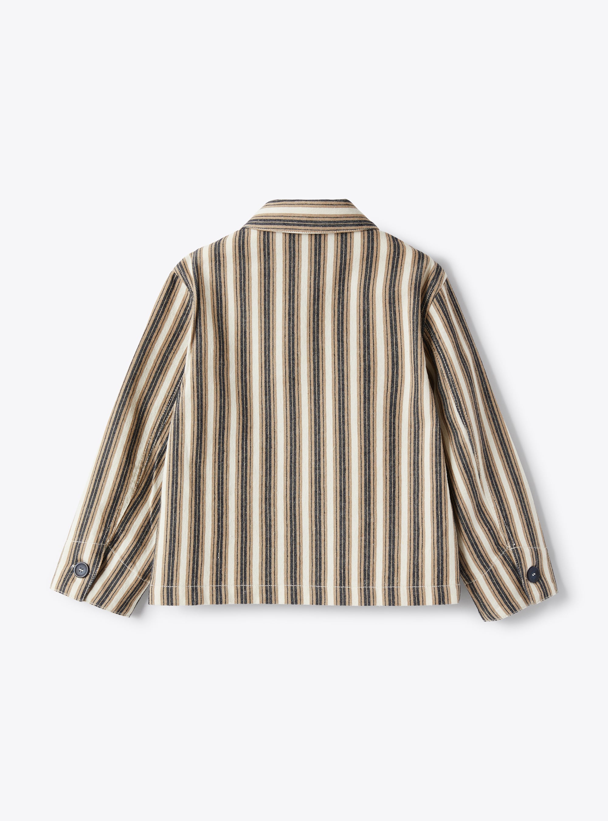 Mixed jacket with stripe print - Sand