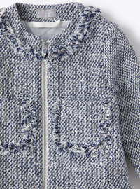 Embossed woven jacket - Electric Blue