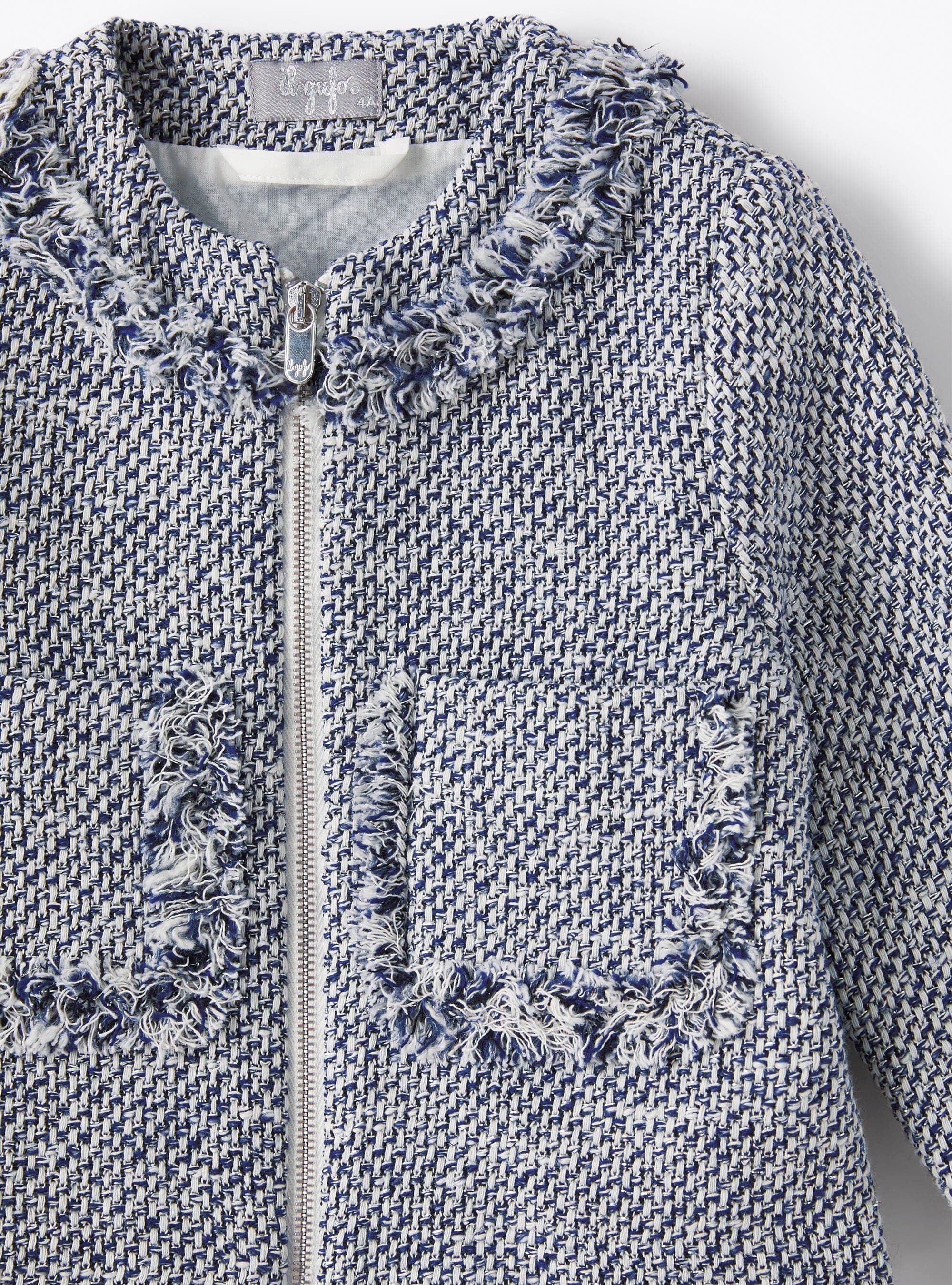 Embossed woven jacket - Electric Blue