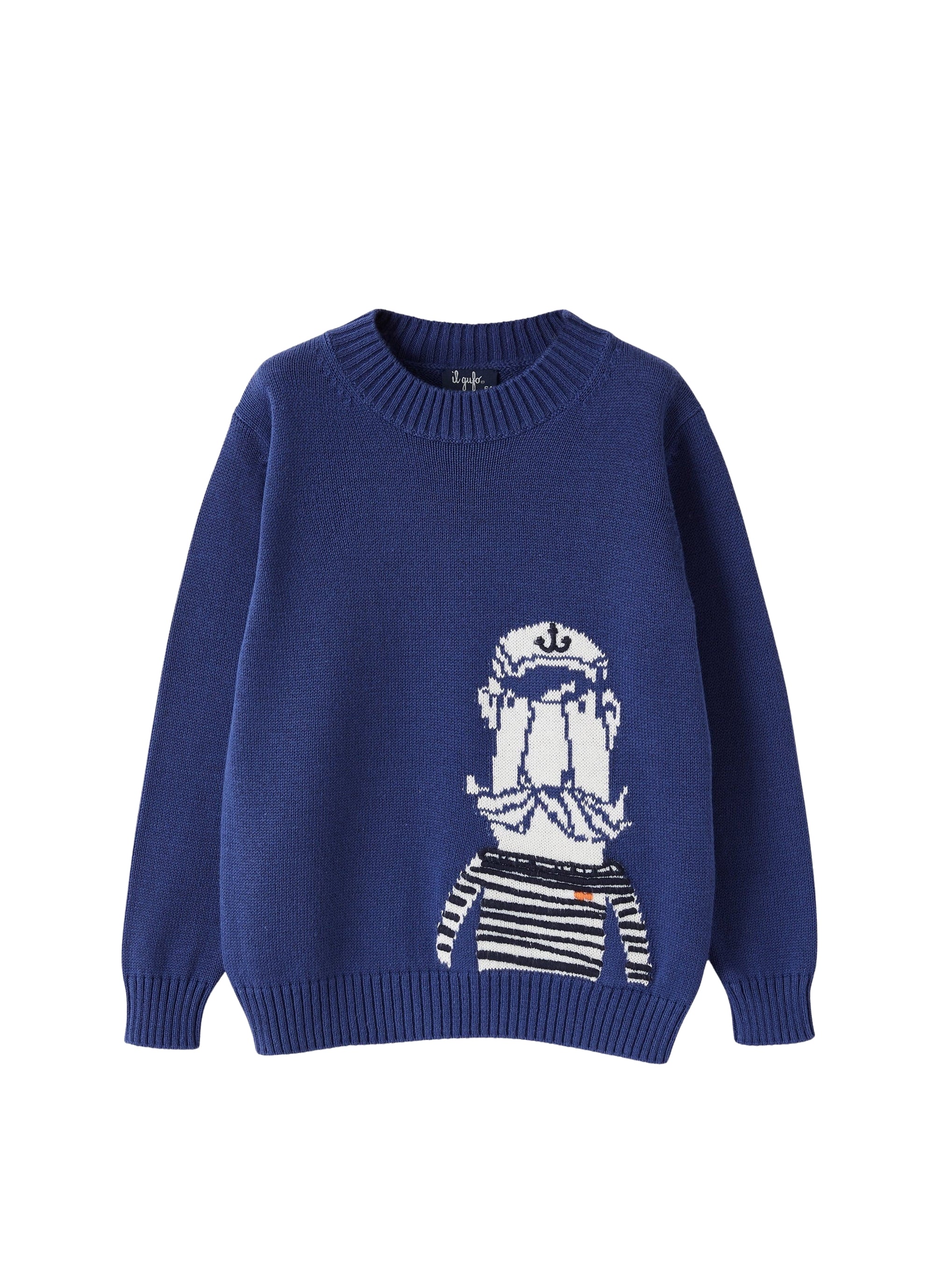 Maglione jacquard con marinaio