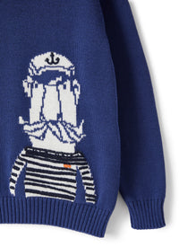 Maglione jacquard con marinaio