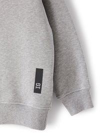 Felpa girocollo in grigio mélange
