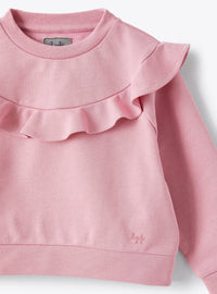 Ruffled sweatshirt - Pink