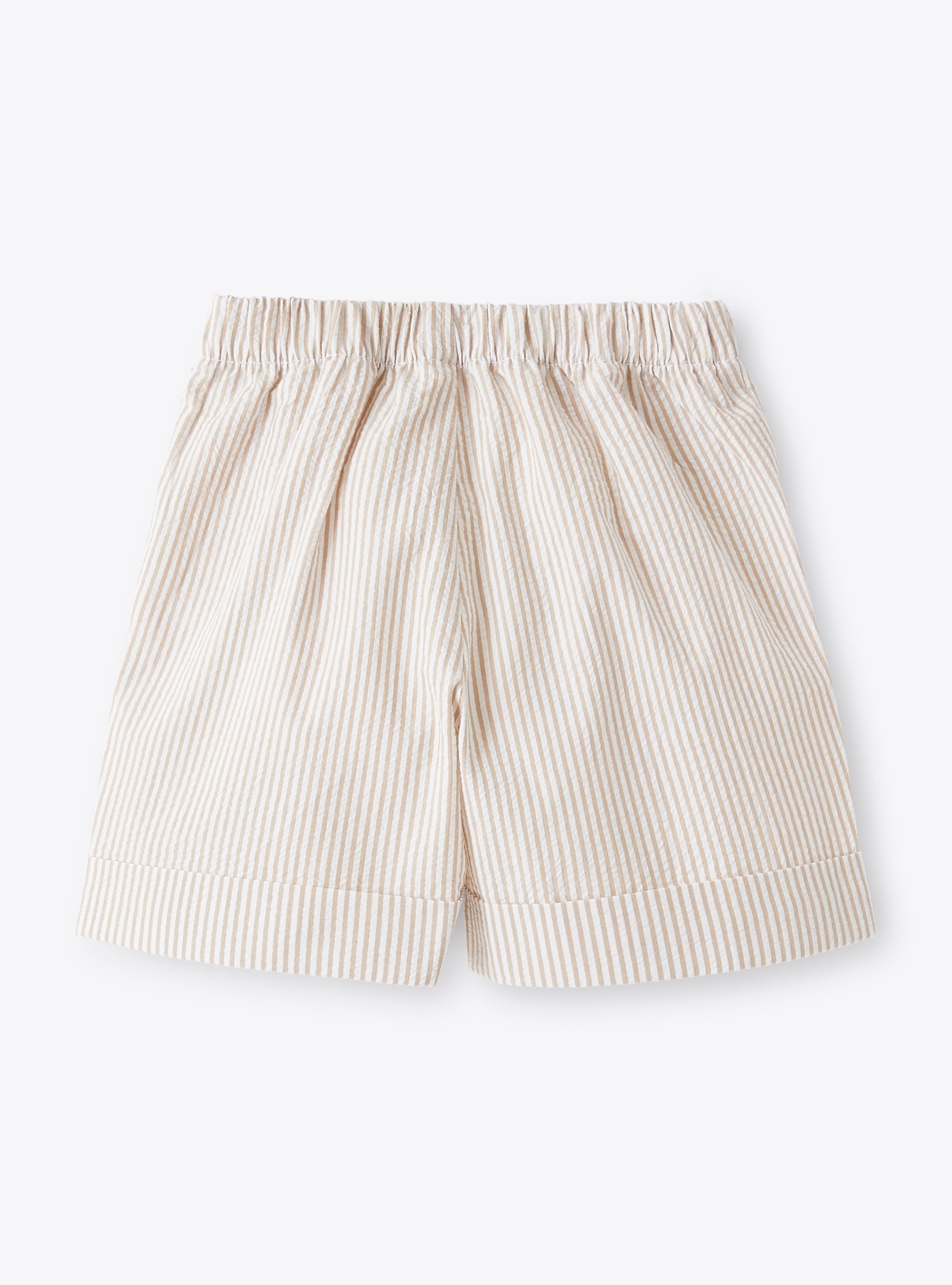 Crepe Bermuda shorts - Dark Beige