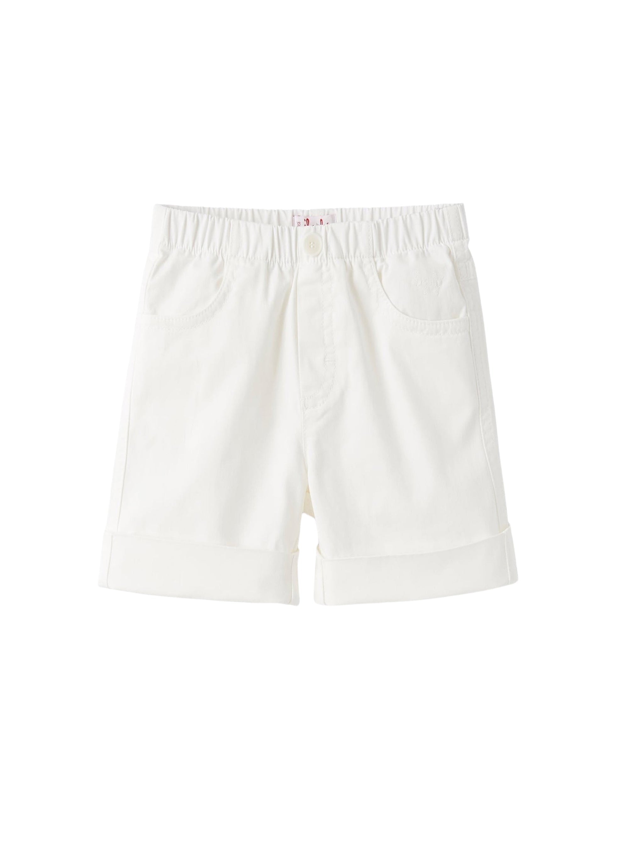Bermuda in gabardina bianca