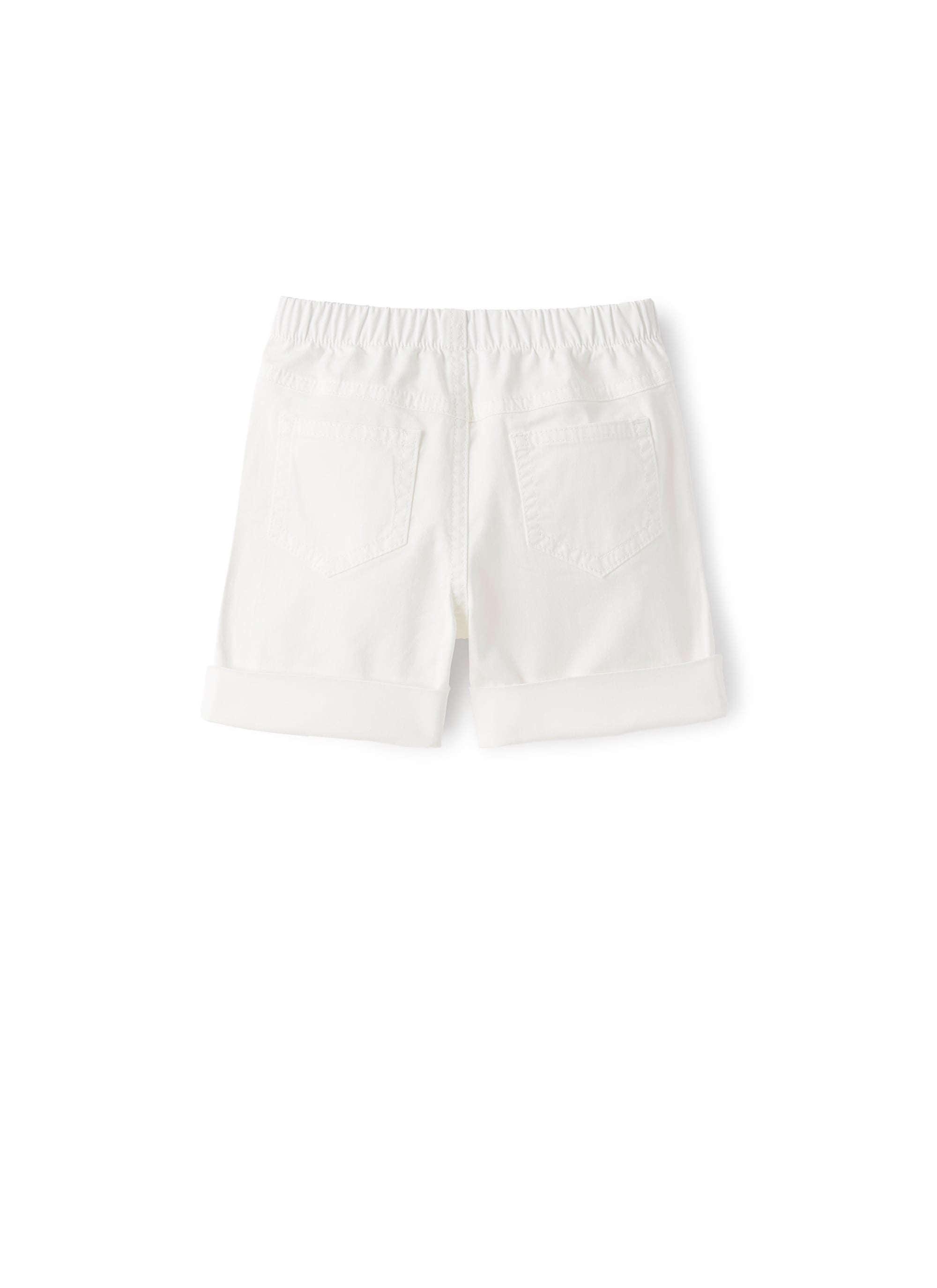Bermuda in gabardina bianca