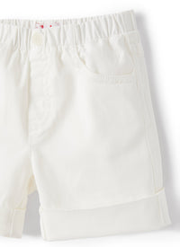 Bermuda in gabardina bianca