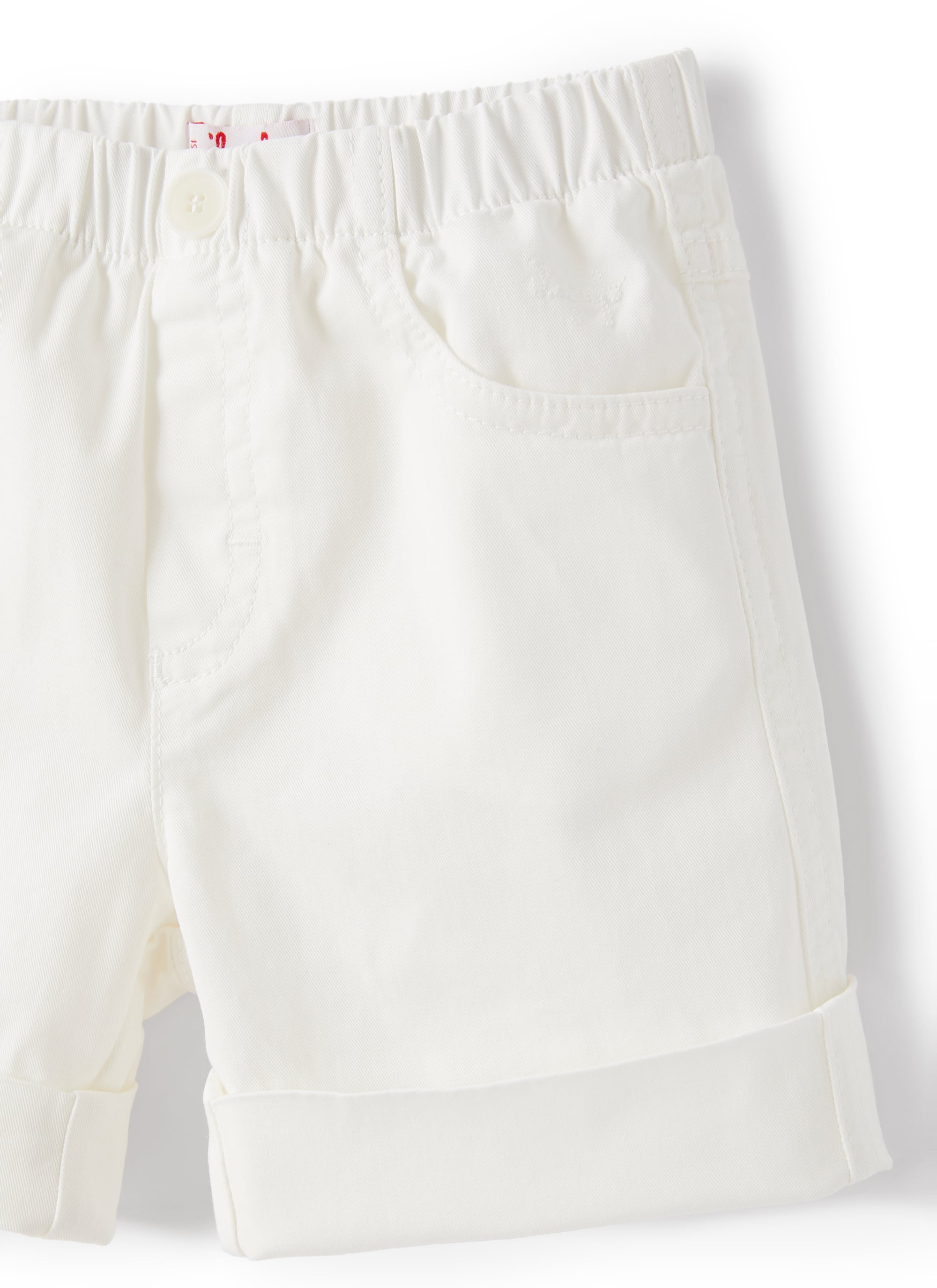 Bermuda in gabardina bianca