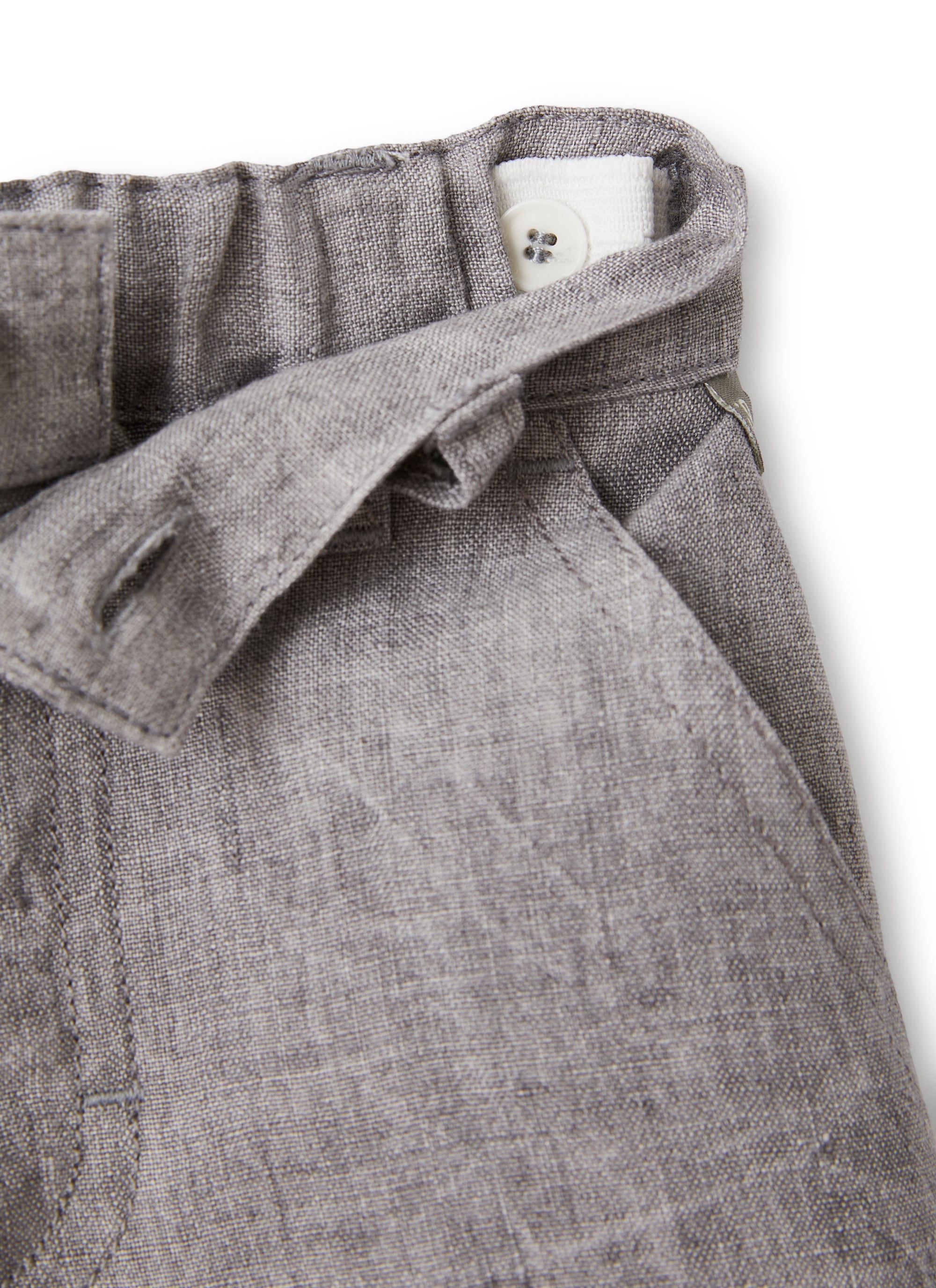 Bermuda in lino grigio