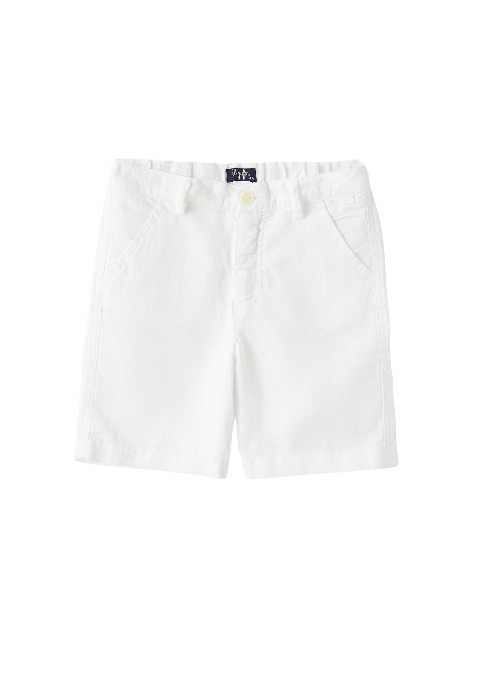 Bermuda in lino bianco