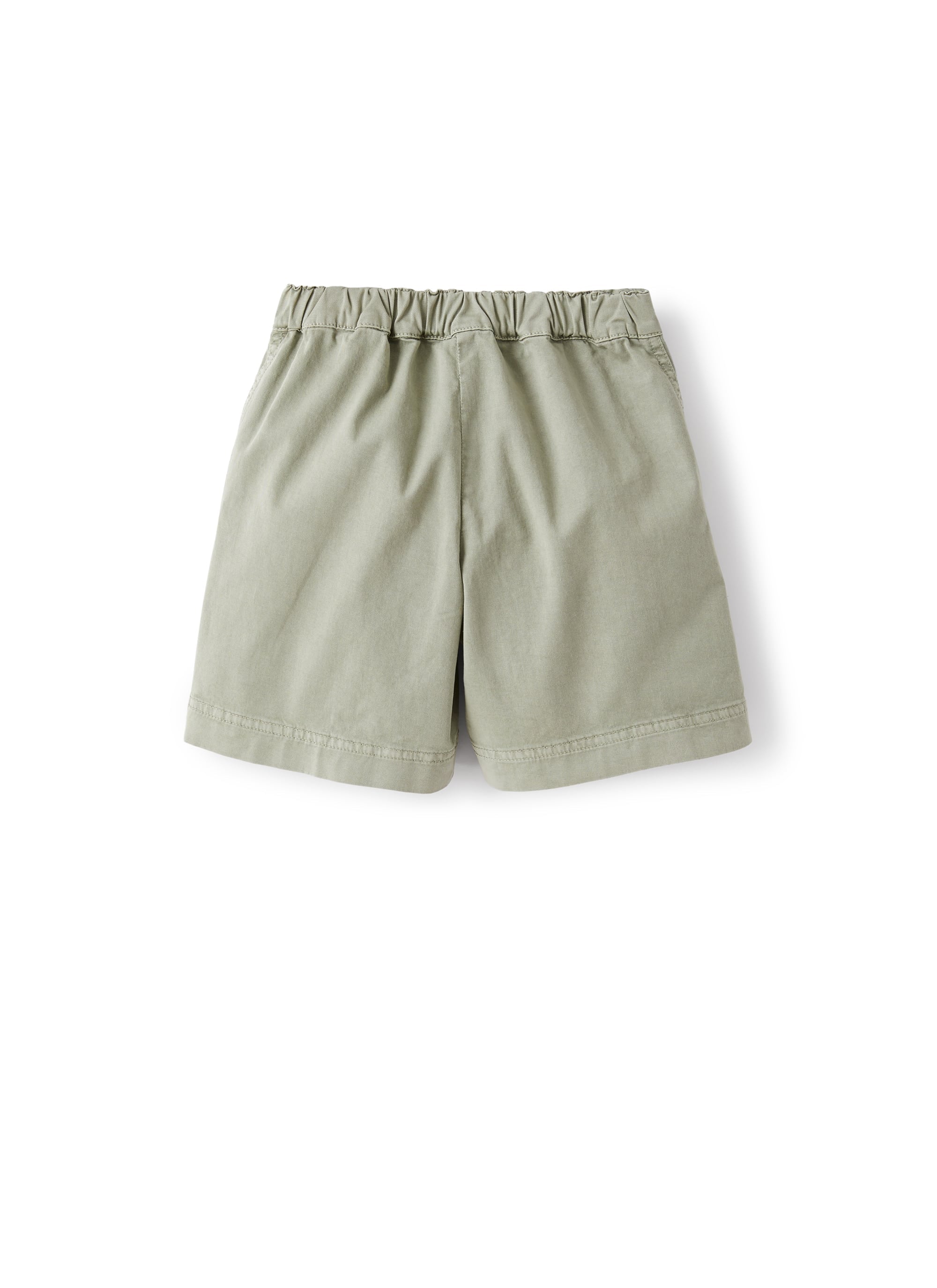 Bermuda in gabardina di cotone verde