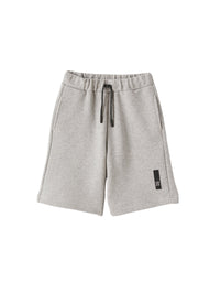 Bermuda in felpa con coulisse grigia