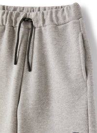Bermuda in felpa con coulisse grigia
