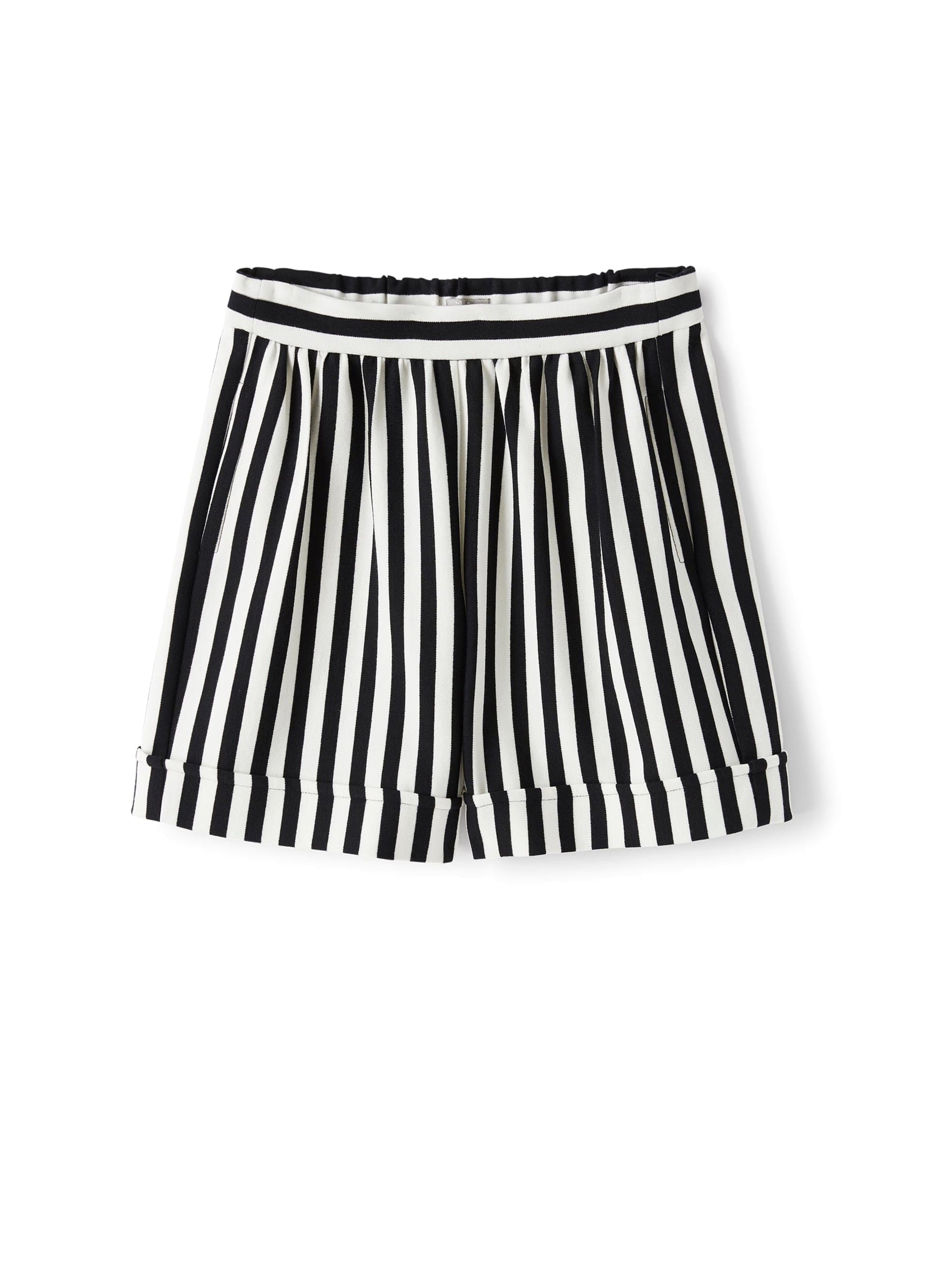 Striped romanite Bermuda shorts - Black