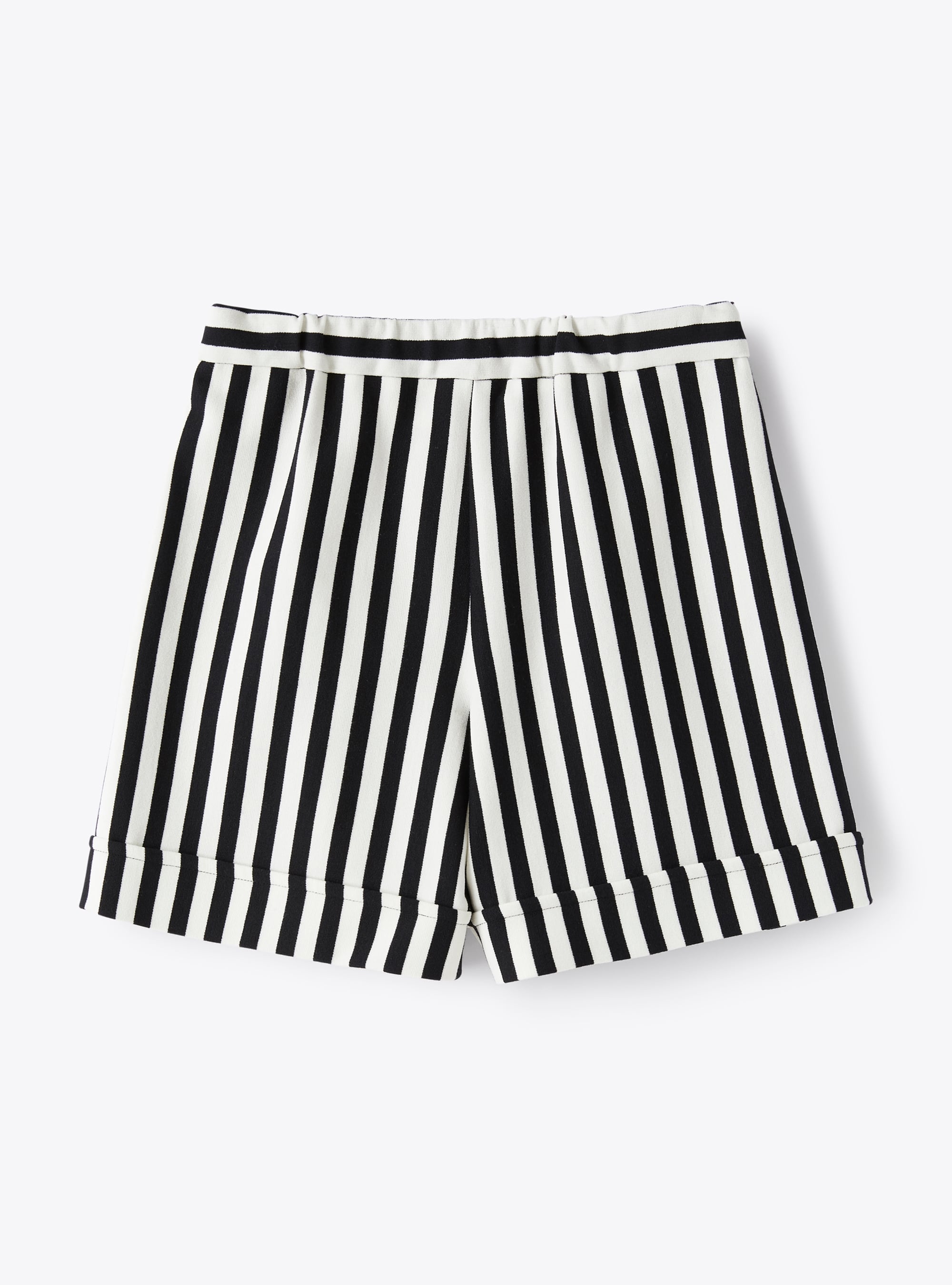 Striped romanite Bermuda shorts - Black