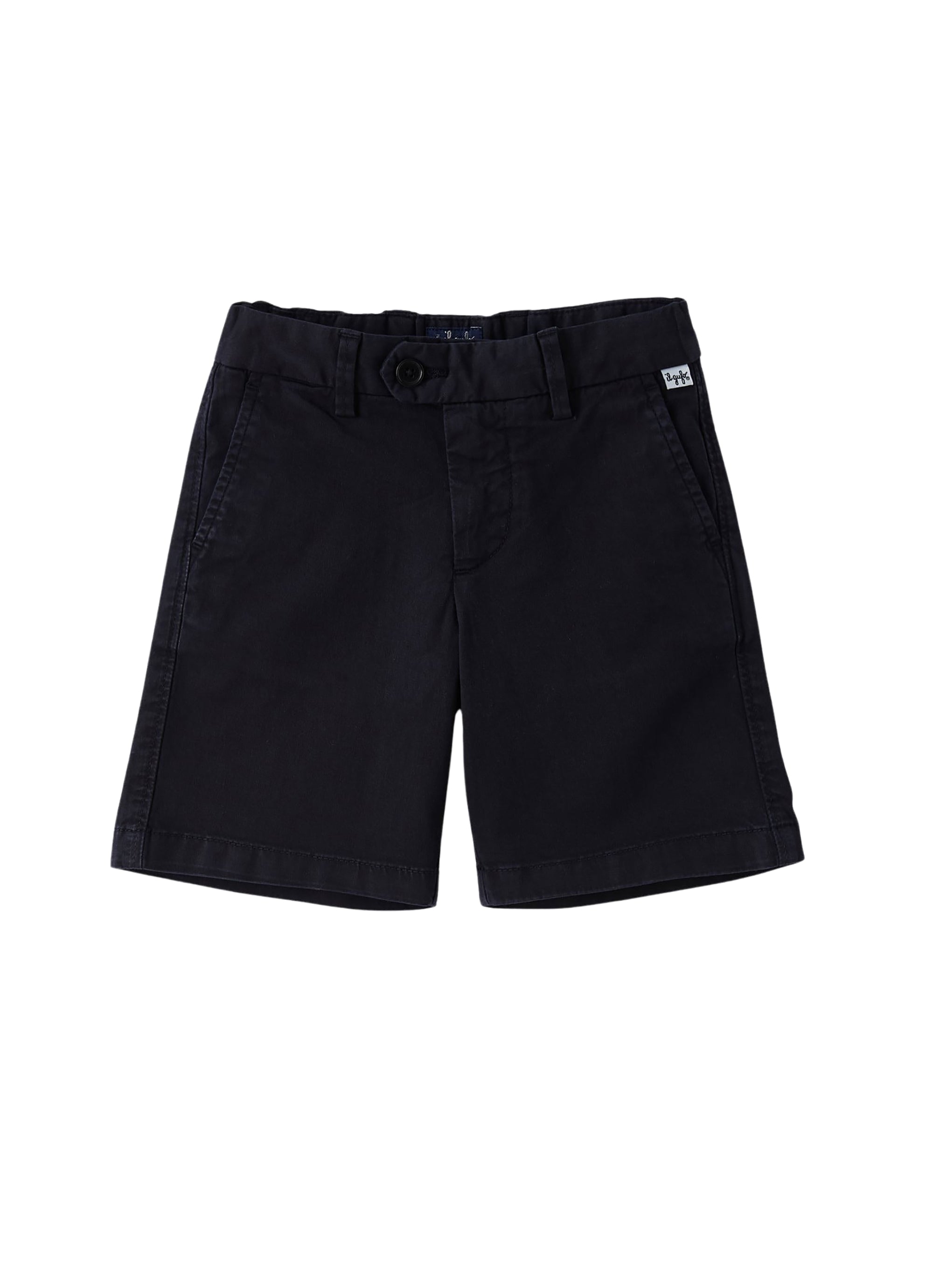Bermuda in gabardina blu