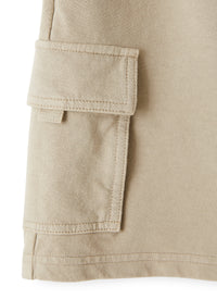 Bermuda cargo in felpa beige