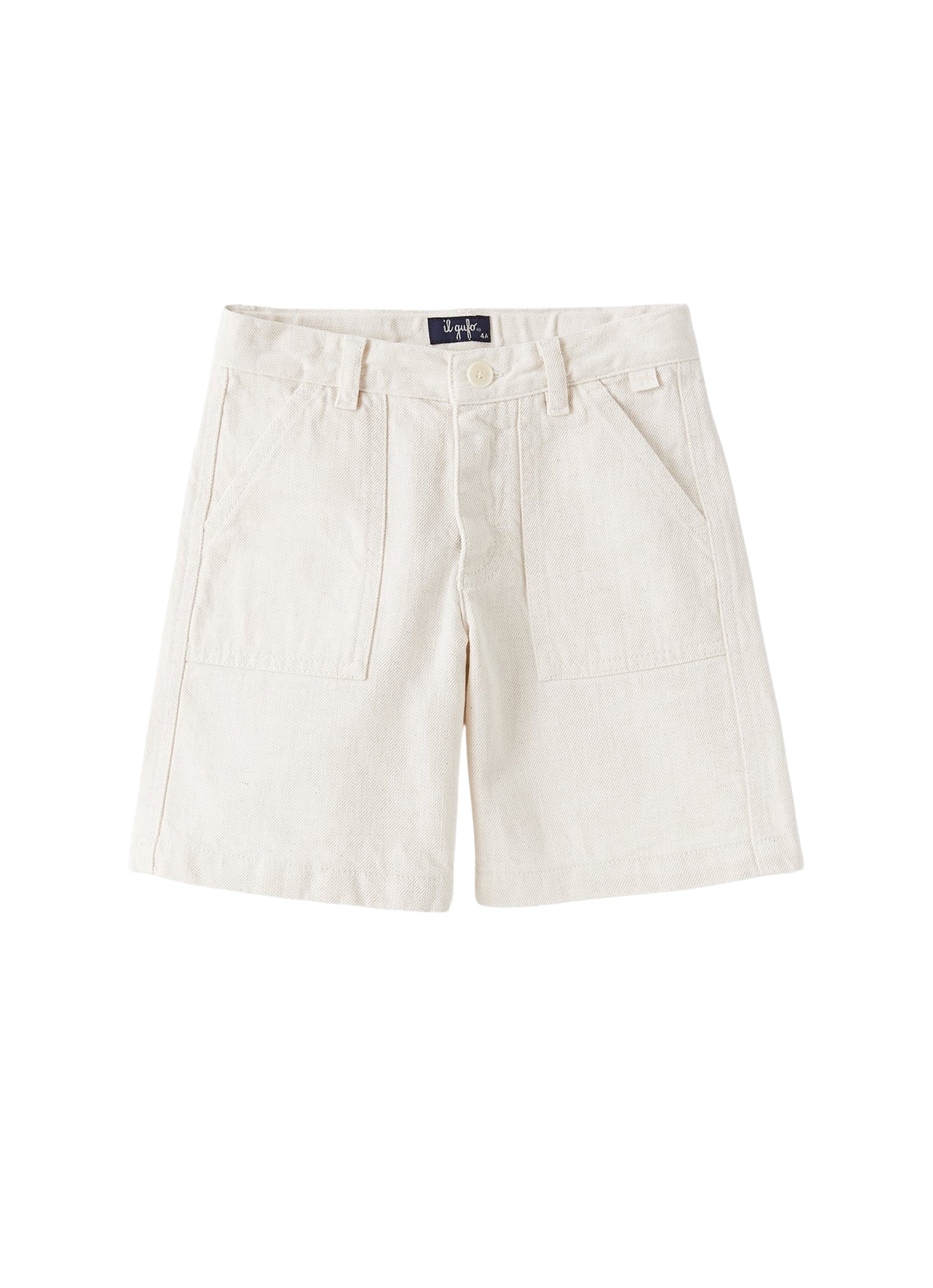 Bermuda in bull di  cotone e lino