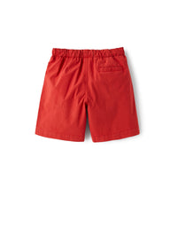 Bermuda in popeline elasticizzato rosso