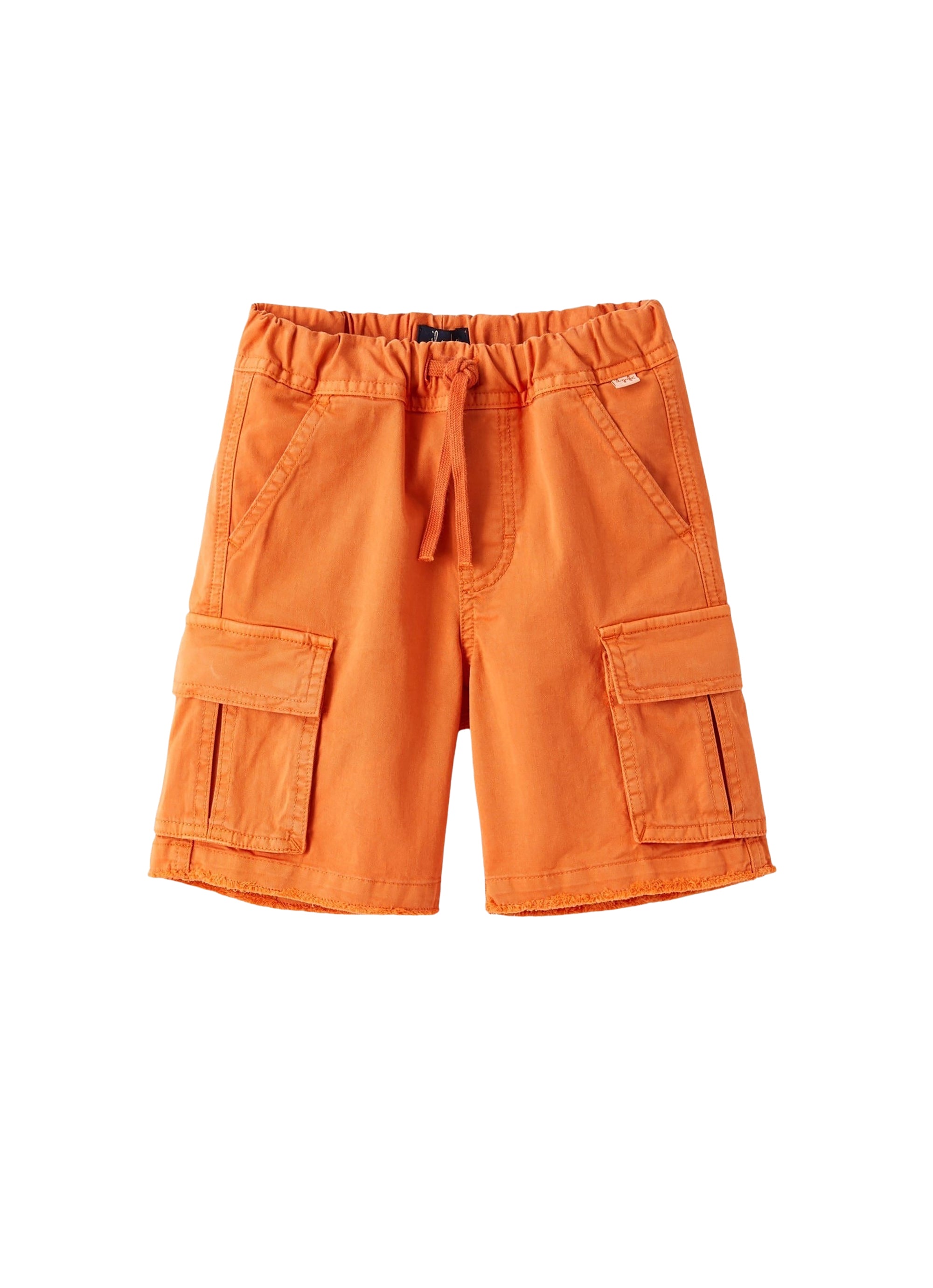 Bermuda in gabardina arancione