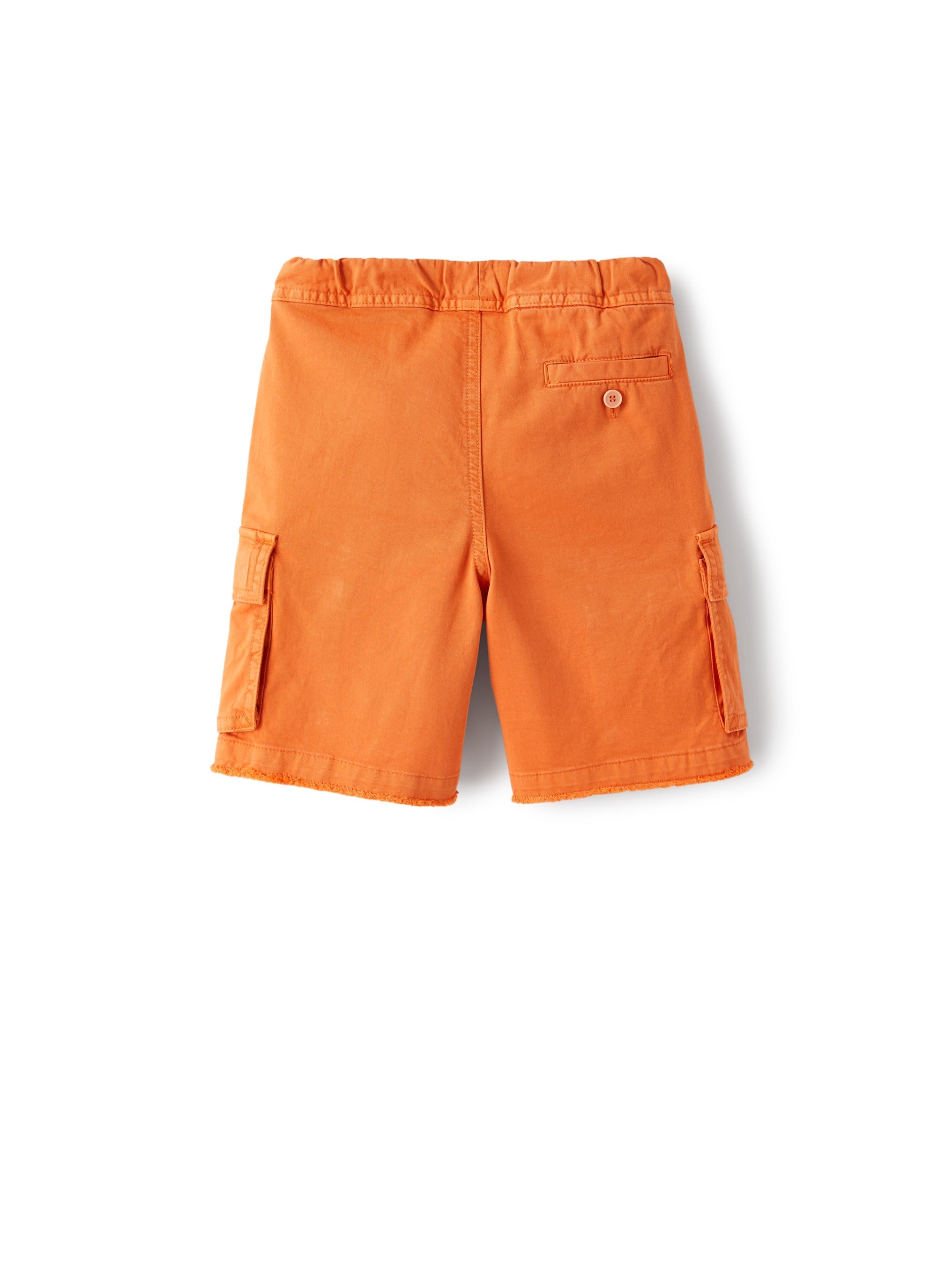 Bermuda in gabardina arancione
