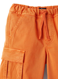 Bermuda in gabardina arancione