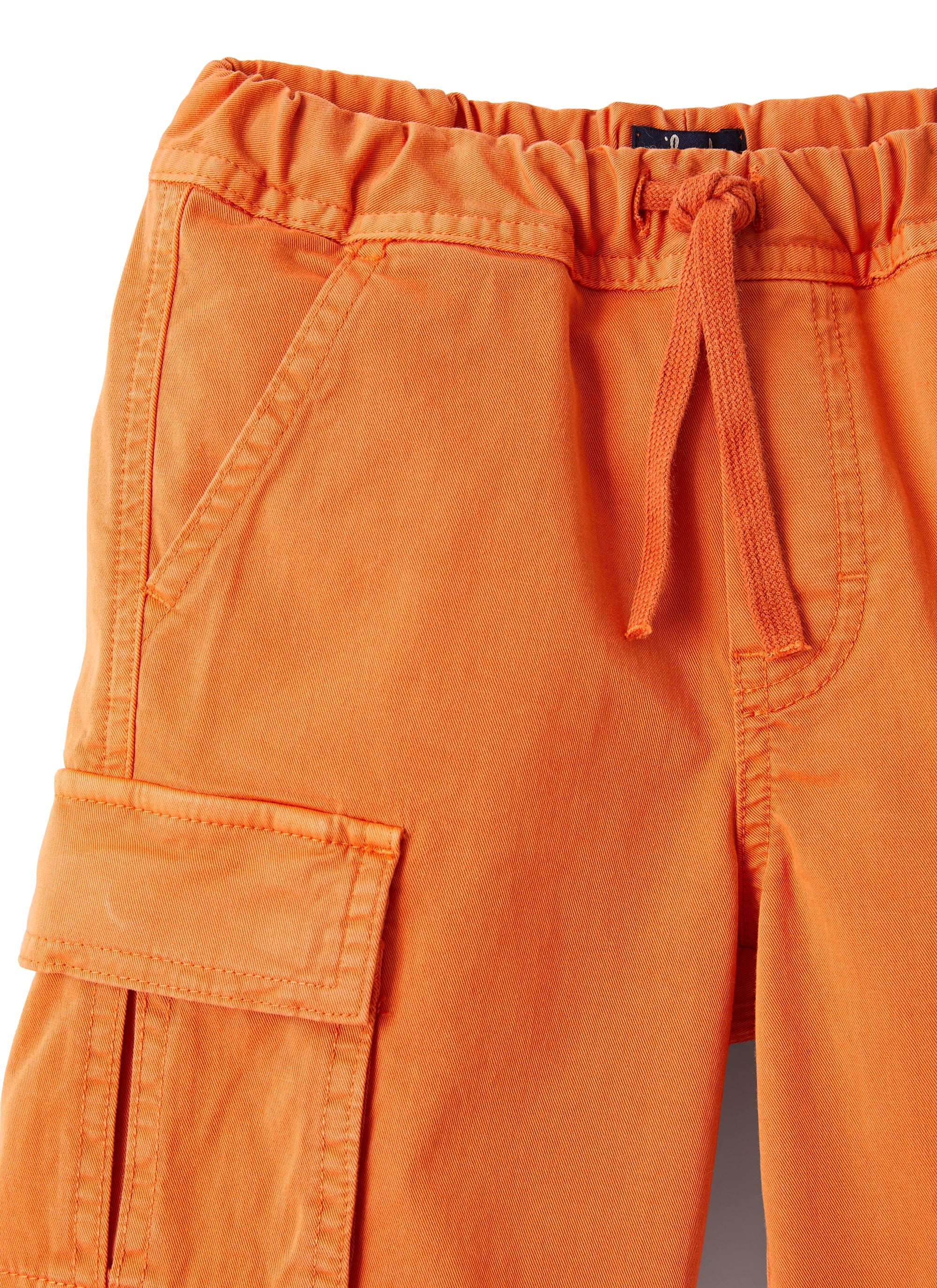 Bermuda in gabardina arancione